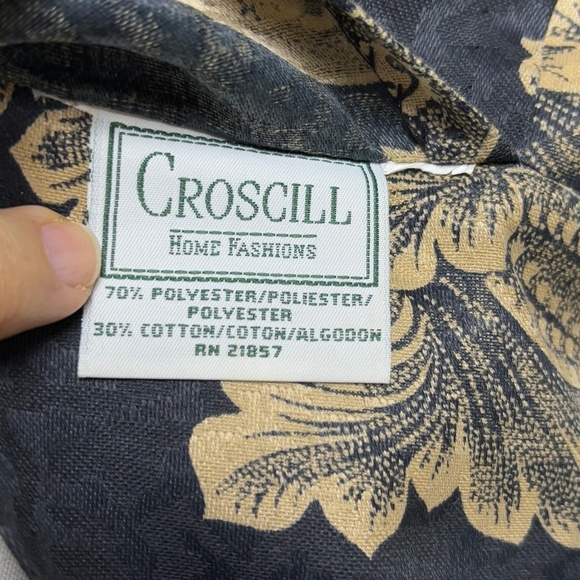 2 VTG Croscill Damask Jacquard STD. Pillow SHAMS 25 X 20 Rope detail Flanged USA - Picture 8 of 14